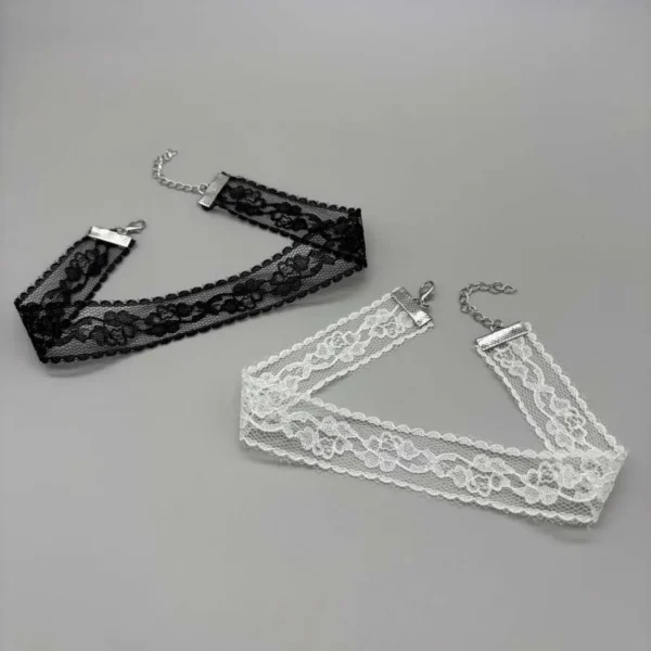 Short Lace Choker Nekclace for Women Girl Black White Color Fashion Romantic Necklace Gift for Party Wholesale Neck Jewelry